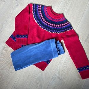 CrewCuts sweater and leggings, excellent condition